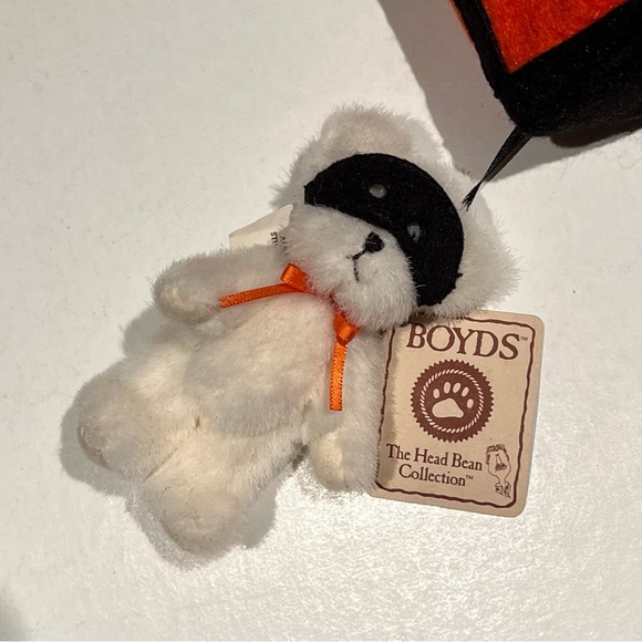 Boyd’s Bear- Head Collection, white bear, Jack o lantern bag, Halloween, NWT - Picture 3 of 7